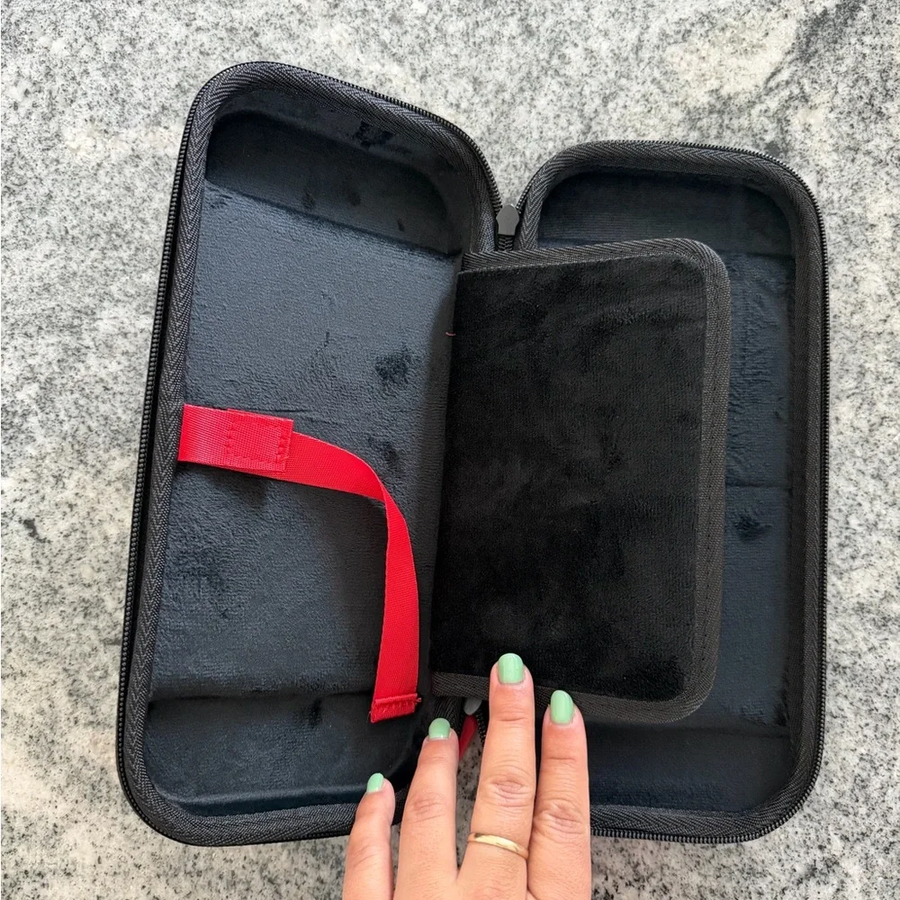 Nintendo Switch Portable Black Travel Case with Red Strap